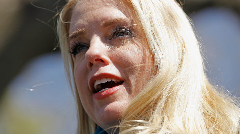 Pam Bondi speaking at the supreme court