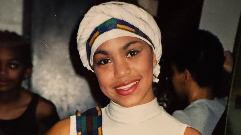 Alexis Lewis posing for cameras