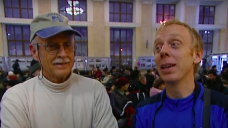 Mike White with his father on The Amazing Race