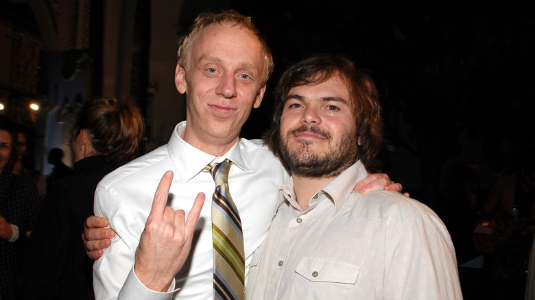 Mike White posing with Jack Black
