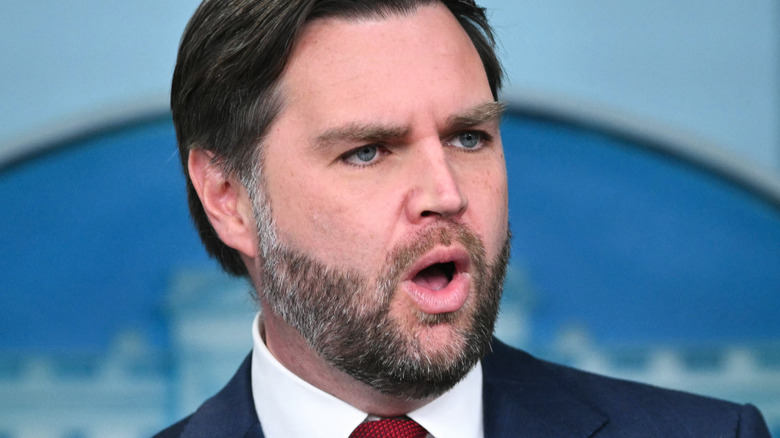 JD Vance speaking at the White House