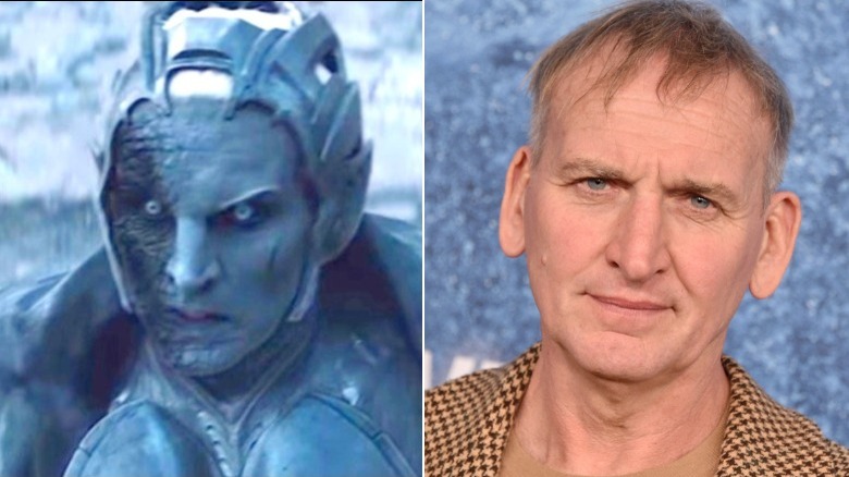 Split image of Christopher Eccleston as Malekith and Christopher Eccleston