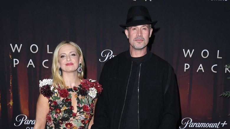 Sarah Michelle Gellar and Freddie Prinze Jr. at Los Angeles Premiere Of Paramount+'s "Wolf Pack"