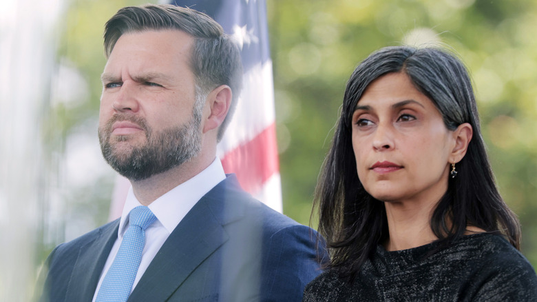 JD Vance sitting with Usha Vance