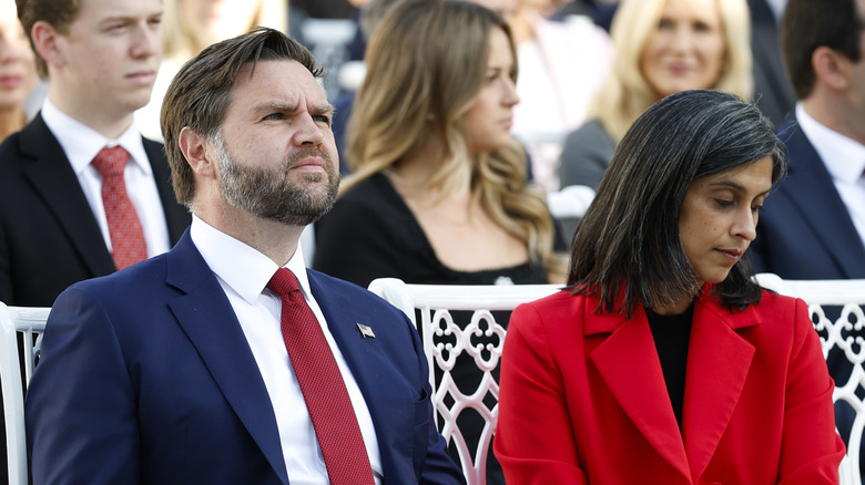 JD Vance sitting with Usha Vance