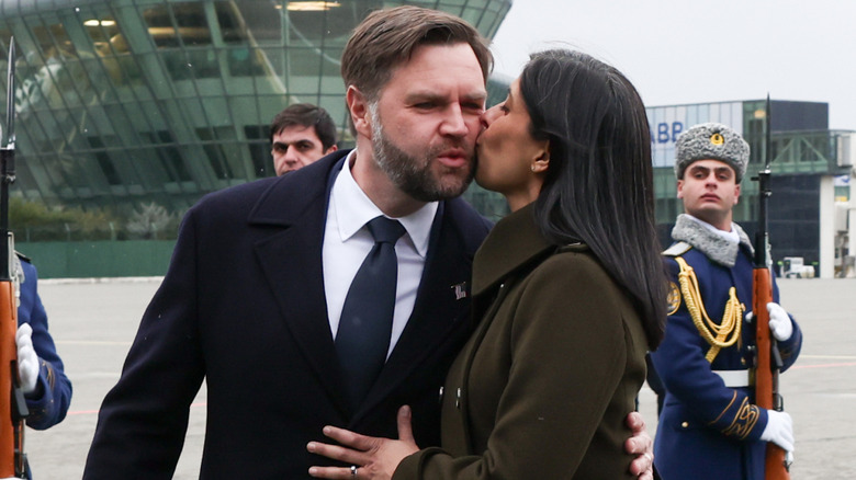 Usha Vance kissing JD Vance