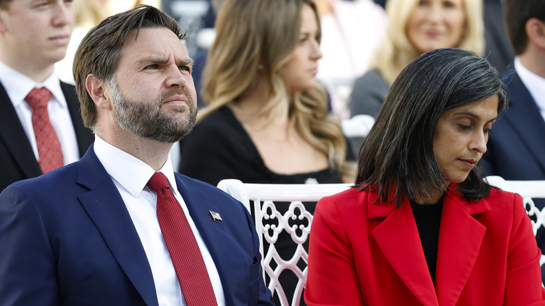 JD Vance sitting with Usha Vance