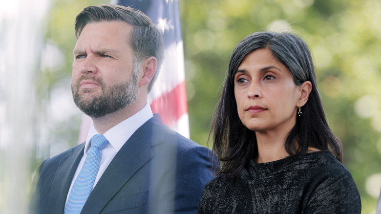 JD Vance and Usha Vance sitting