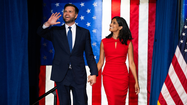 JD and Usha Vance holding hands