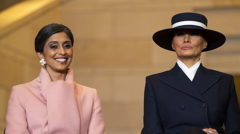 Usha Vance and Melania Trump sitting together