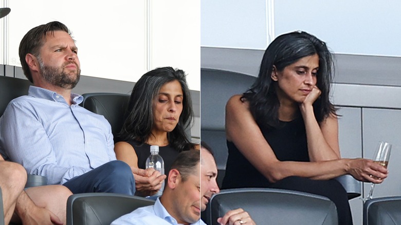 JD Vance and Usha Vance at a FIFA soccer match