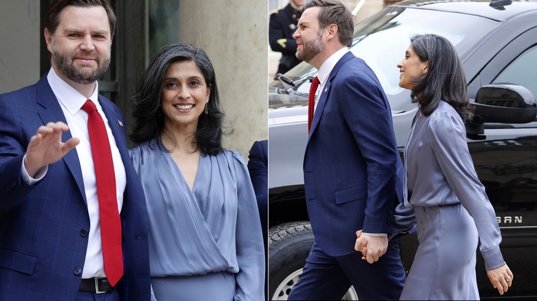JD Vance and Usha Vance in France