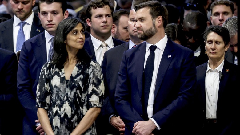 Usha Vance and JD Vance at Mass in Vatican