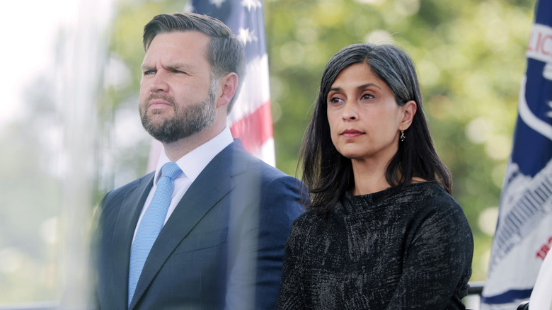 JD Vance sitting with Usha Vance