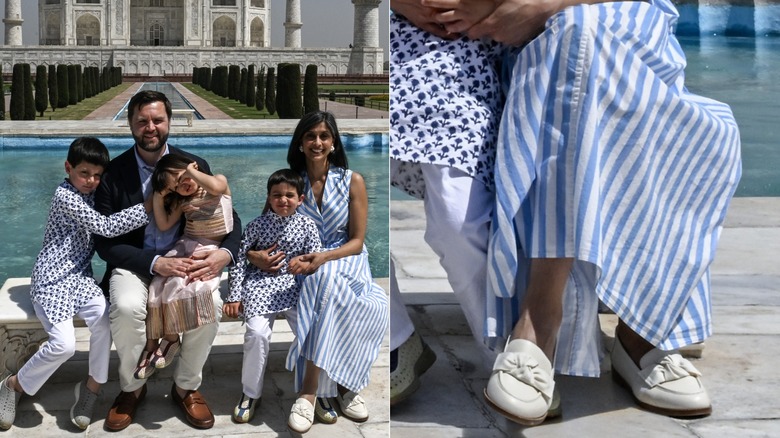JD Vance Usha Vance and family at Taj Mahal