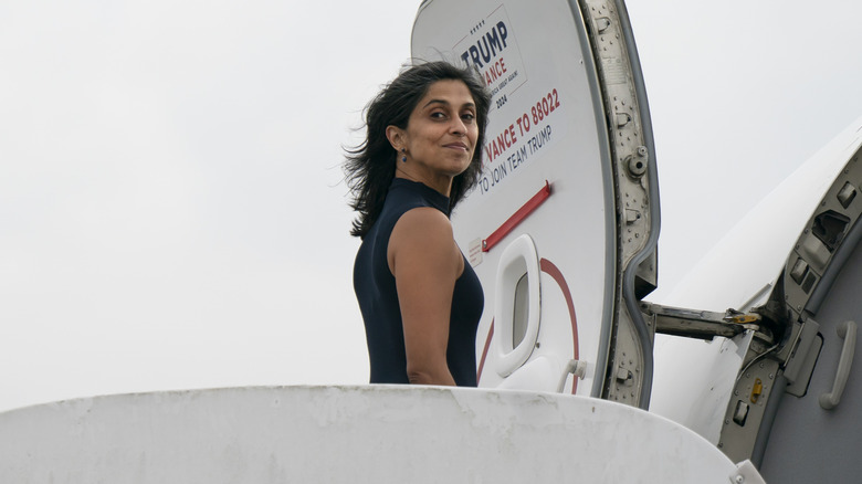 Usha Vance boarding a plane