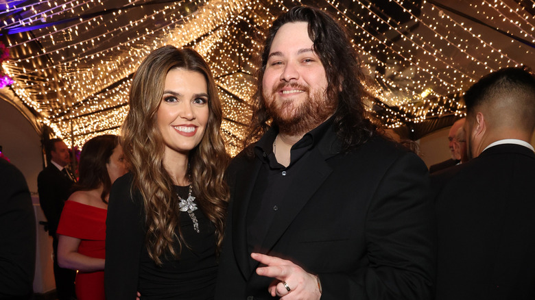 Wolfgang and Andraia Van Halen posing at an event