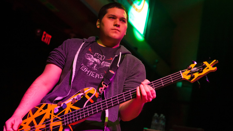 Wolfgang Van Halen performing on stage
