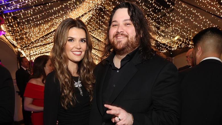 Wolfgang and Andraia Van Halen posing at an event