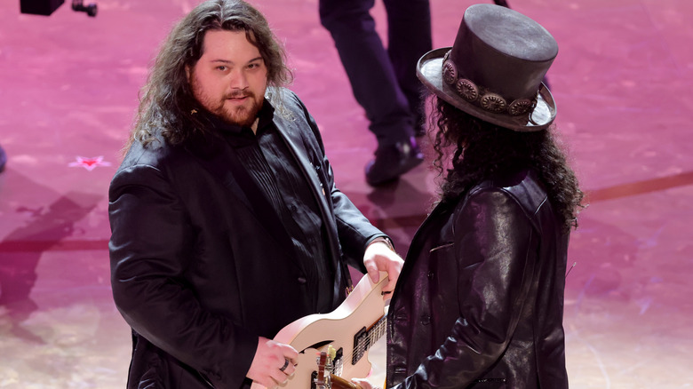 Wolfgang Van Halen and Slash on stage