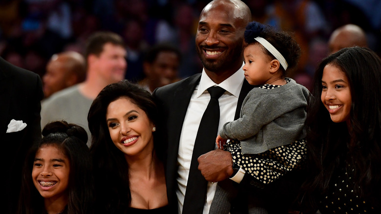 Kobe Bryant and family at ceremony