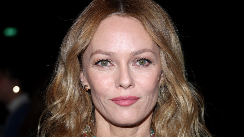 Vanessa Paradis poses with her hair down