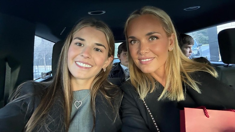Kai Trump and Vanessa Trump smiling in car selfie
