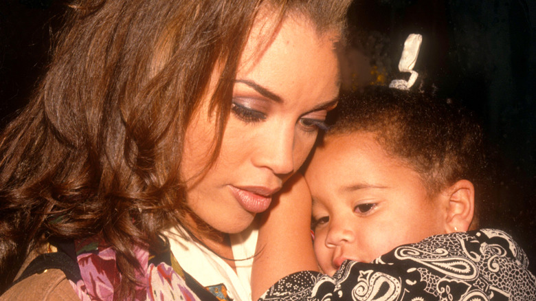Vanessa Williams holds Jillian in 1992.