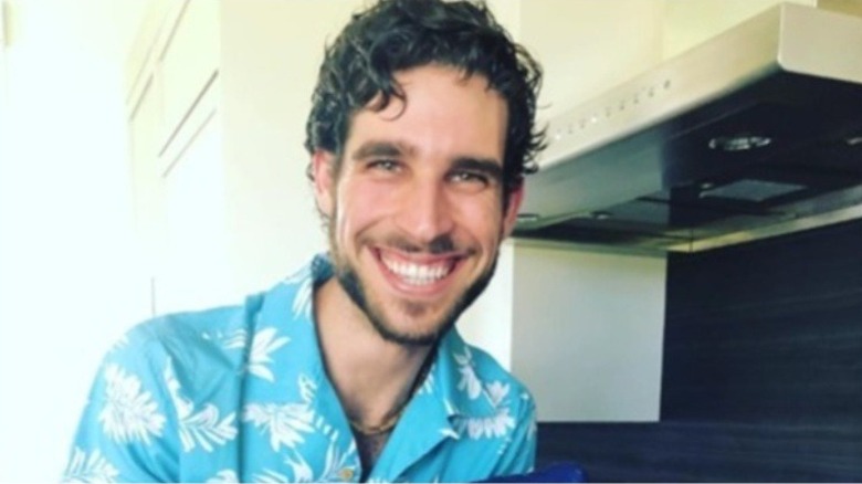 Nikki Santo Pietro blue shirt