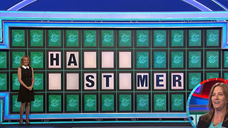Vanna White with puzzle board