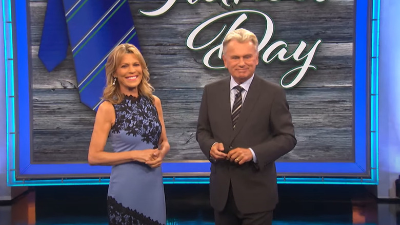 Vanna White, Pat Sajak smiling