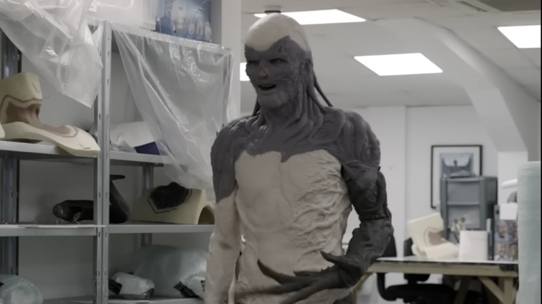 Jamie Campbell Bower in prosthetics to play Vecna in "Stranger Things"