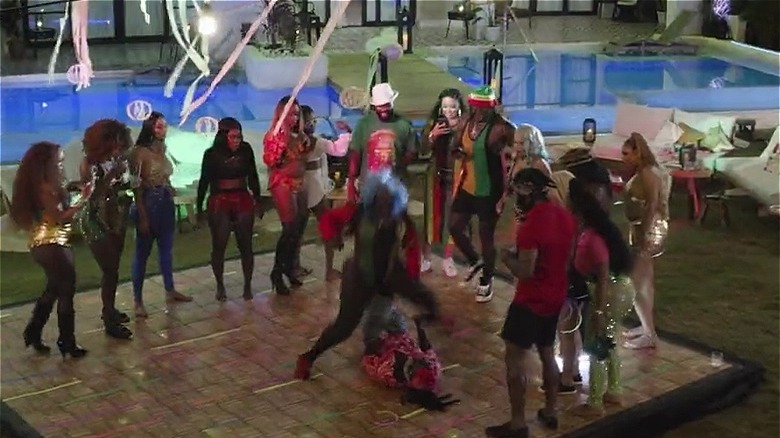 Cast members dancing