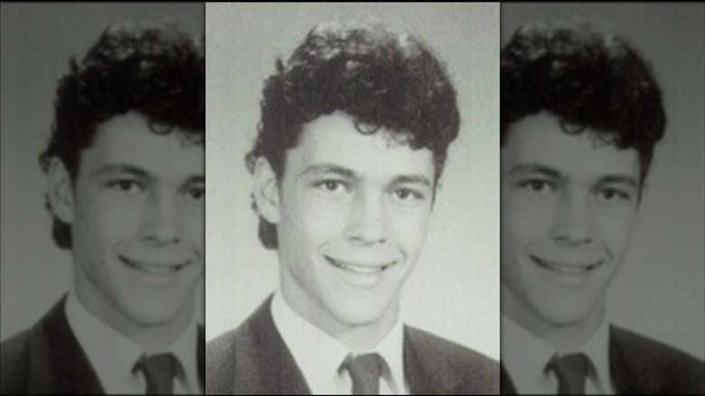 High school yearbook photo of Vince Vaughn