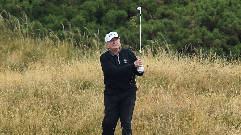 Donald Trump golfing
