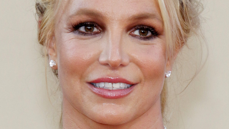Britney Spears wearing earrings