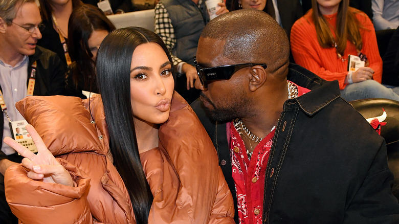 Kim Kardashian and Kanye West in 2020