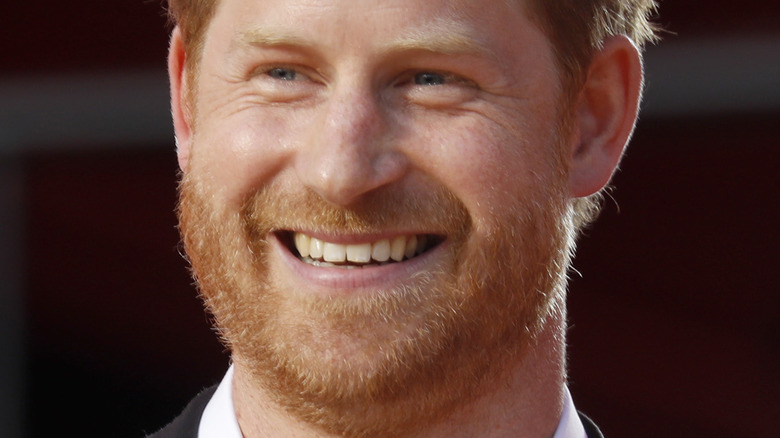 Prince Harry smiles at the crowd in 2021