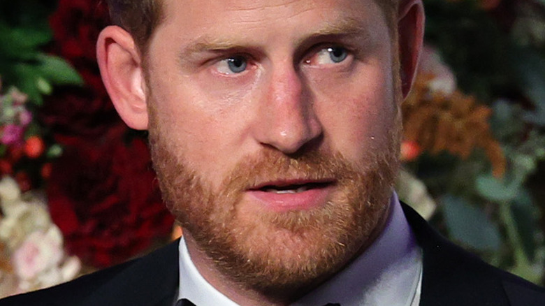 Prince Harry, Duke of Sussex speaks on stage