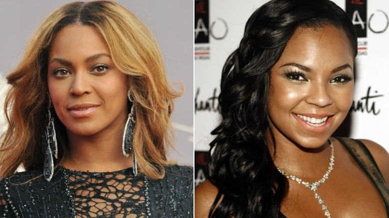 Beyoncé and Ashanti smiling