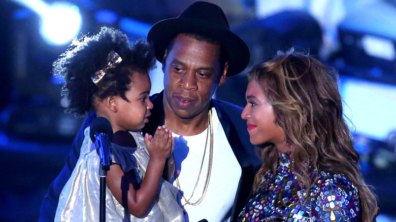 Jay-Z, Beyoncé looking at Blue Ivy