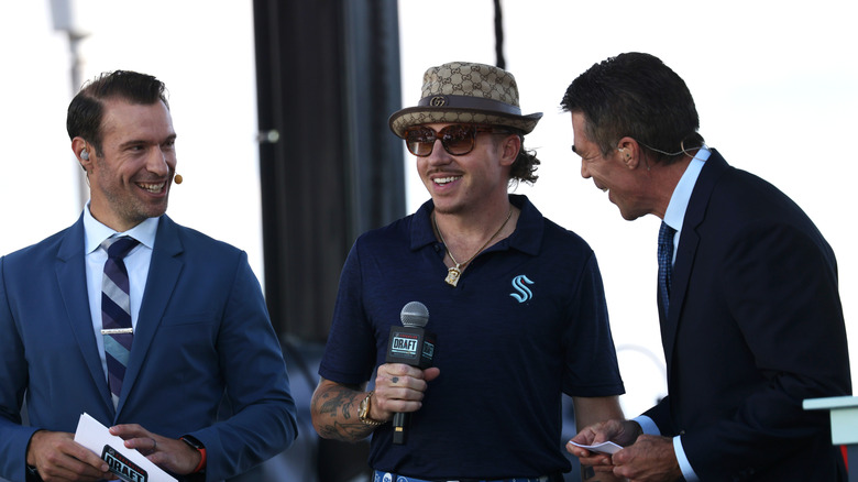 Macklemore at the 2021 NHL expansion draft