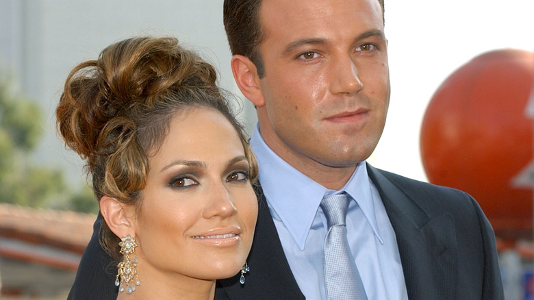 Jennifer Lopez smiling with Ben Affleck