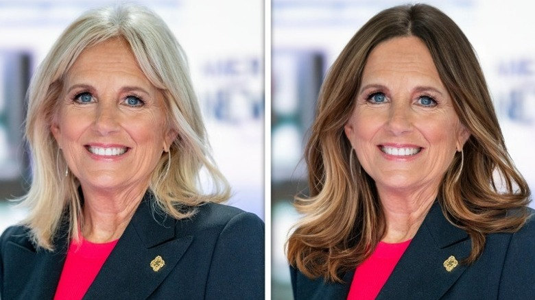 Jill Biden with dark hair