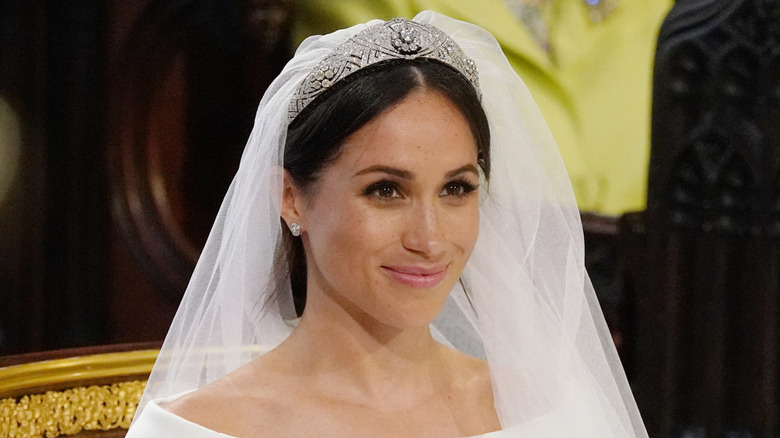 Meghan Markle's wedding gown.