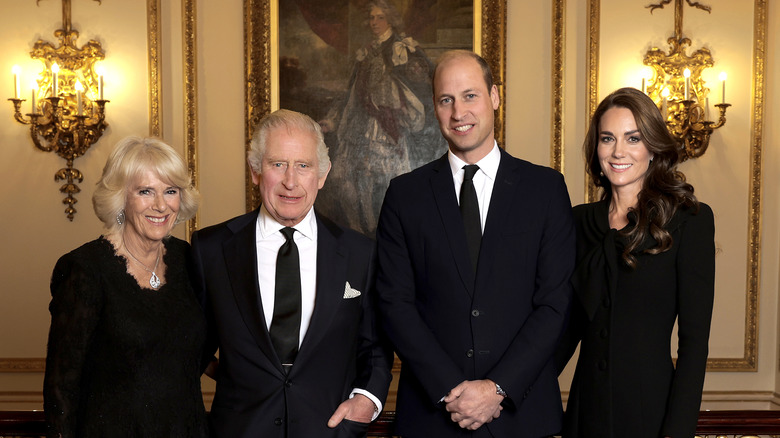 The royal family posing for a photo 