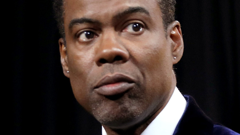 Chris Rock backstage at the 2022 Oscars