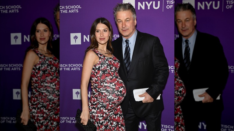Pregnant Hilaria Baldwin with husband Alec