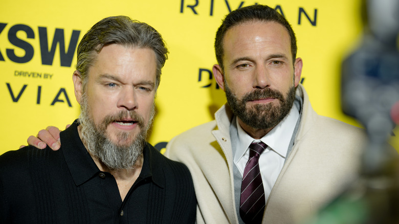 Matt Damon and Ben Affleck at the world premiere of The Accountant 2