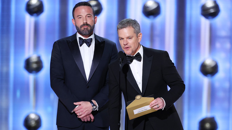 Ben Affleck and Matt Damon at the 81st Golden Globe Awards